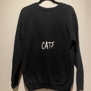 VINTAGE 1981 CATS BROADWAY MUSICAL SWEATSHIRT BLACK UNISEX